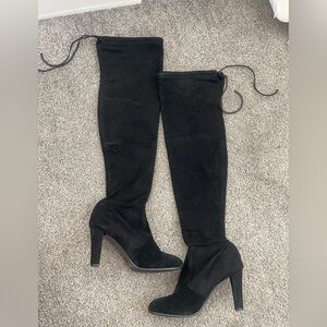 Suede thigh high boots size 10